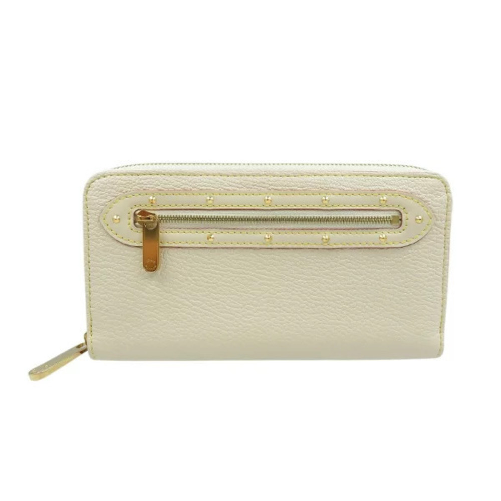 Louis Vuitton Suhali Zippy Wallet Leather Blanc White Long